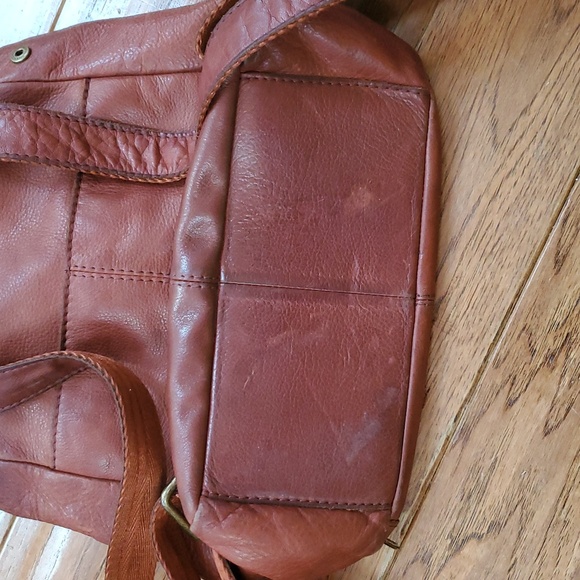 American Leather Co. Liberty Cognac Leather Backpack - Picture 8 of 16